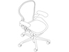 A line drawing - Aeron Chair–A Size–Fixed Arms