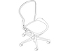 A line drawing - Aeron Chair–C Size–Armless