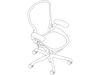 A line drawing - Aeron Chair–C Size–Height Adjustable Arms