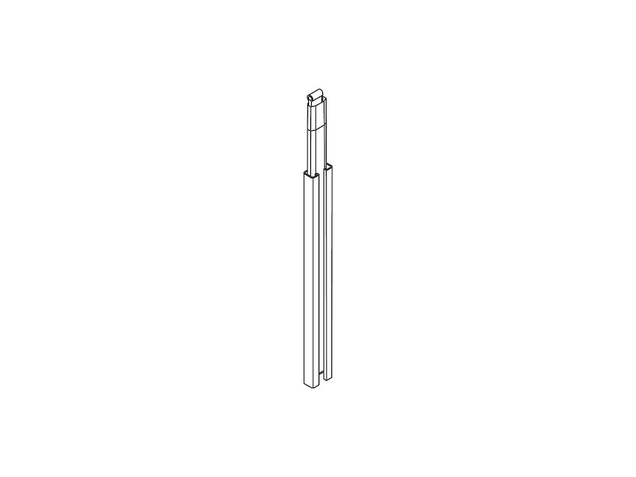 A line drawing - Ambit Vertical Cable Management