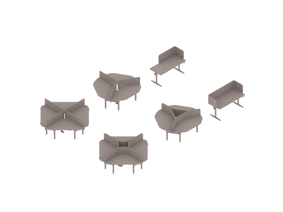 A generic rendering - Atlas Office Landscape–90- and 120-Degree Configurations