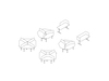A line drawing - Atlas Office Landscape–90- and 120-Degree Configurations