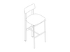 A line drawing - Betwixt Stool–Bar Height–Cork