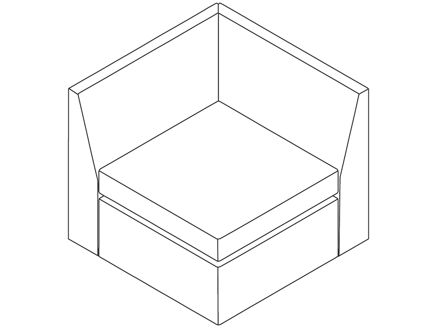 A line drawing - Bevel Corner
