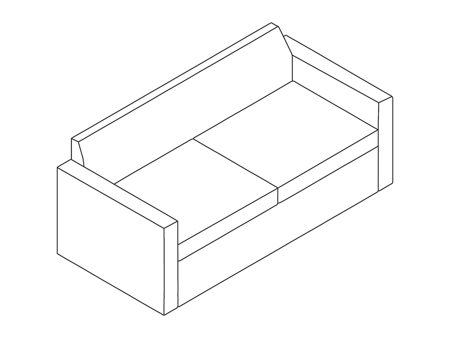 A line drawing - Bevel Settee