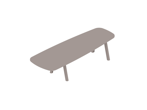 Una representación genérica - Mesa Boa cónica con altura de asiento