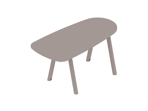 Una representación genérica - Mesa Boa con forma de lágrima y altura de pie