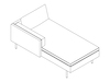 A line drawing - Bolster Chaise