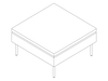 A line drawing - Bolster Ottoman