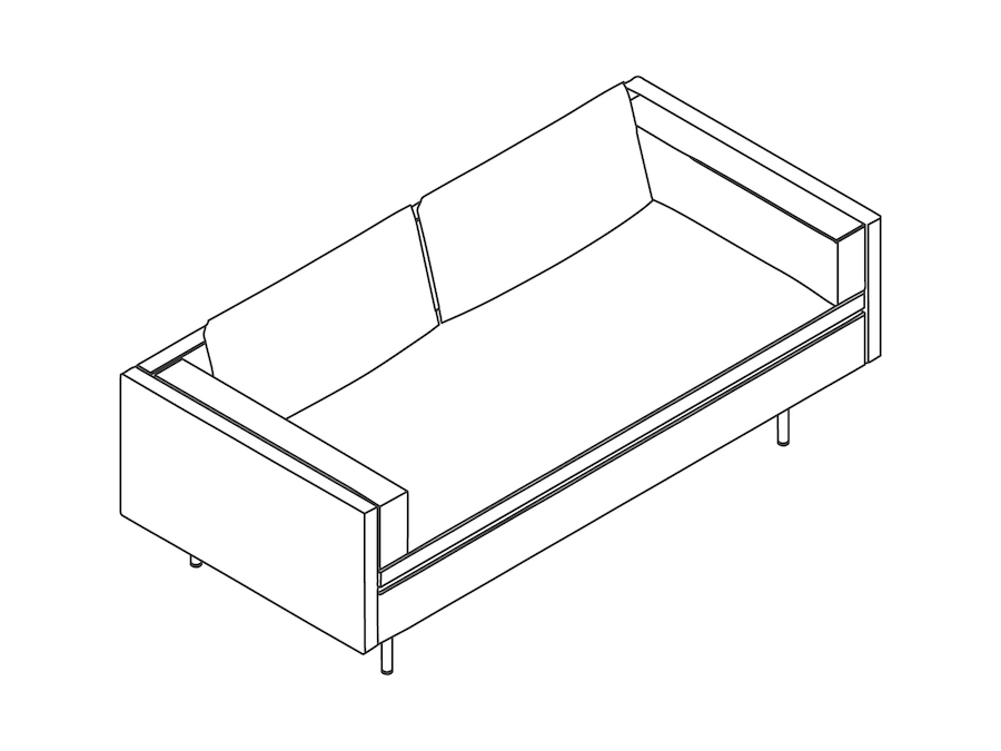 A line drawing - Bolster Settee