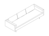 A line drawing - Bolster Sofa