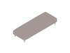 Een generieke rendering - ColourForm-bank–3-zits