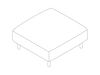 A line drawing - ColourForm Ottoman