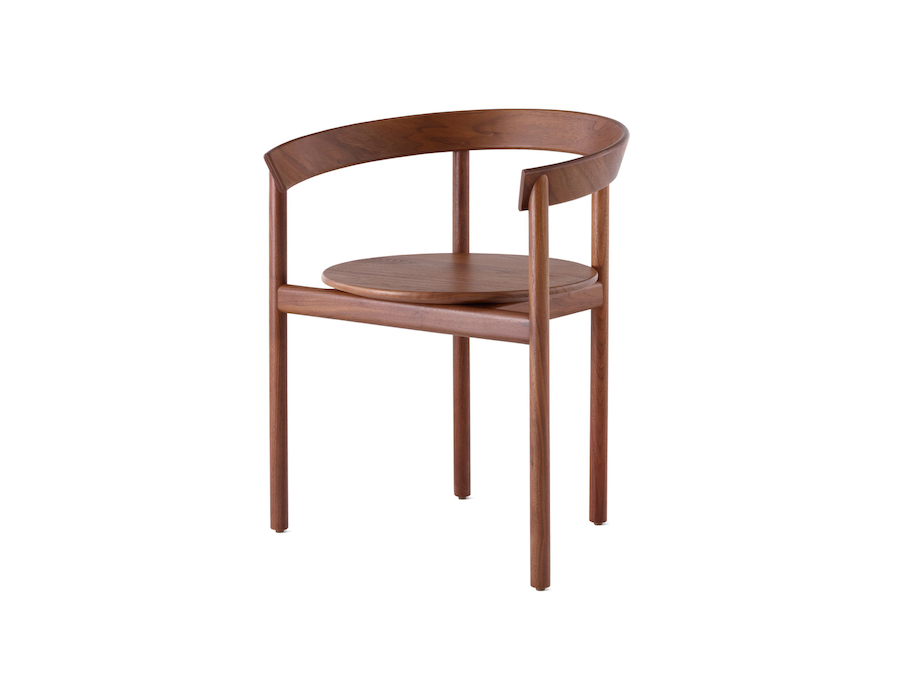 A photo - Comma Chair–With Arms–Wood Seat