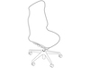 A line drawing - Cosm Chair–High Back–Armless