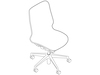 A line drawing - Cosm Chair–Mid Back–Armless