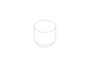 A line drawing - Cylinder Table–Plinth Base
