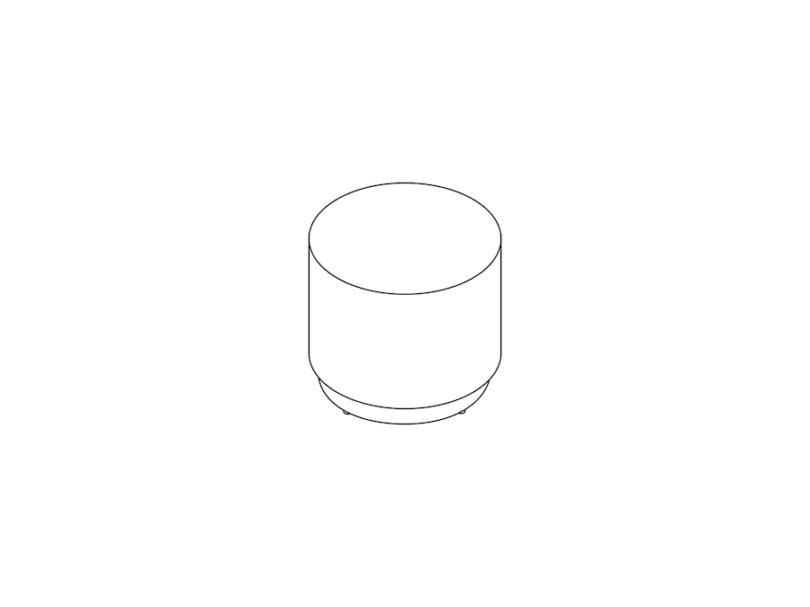 A line drawing - Cylinder Table–Plinth Base