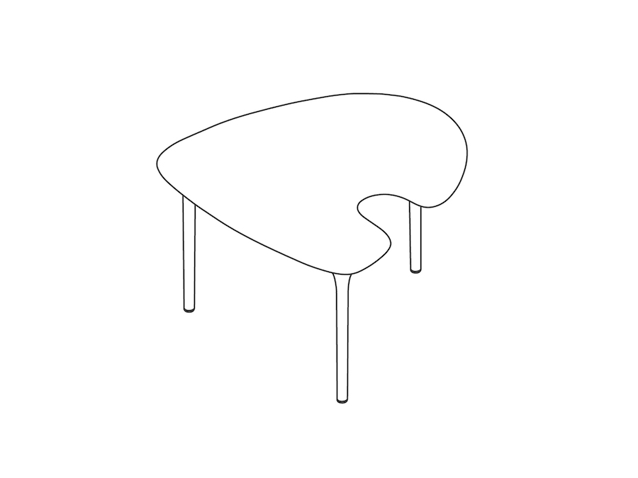 A line drawing - Cyclade Table–Mid