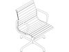 A line drawing - Eames Aluminum Group Side Chair–With Arms