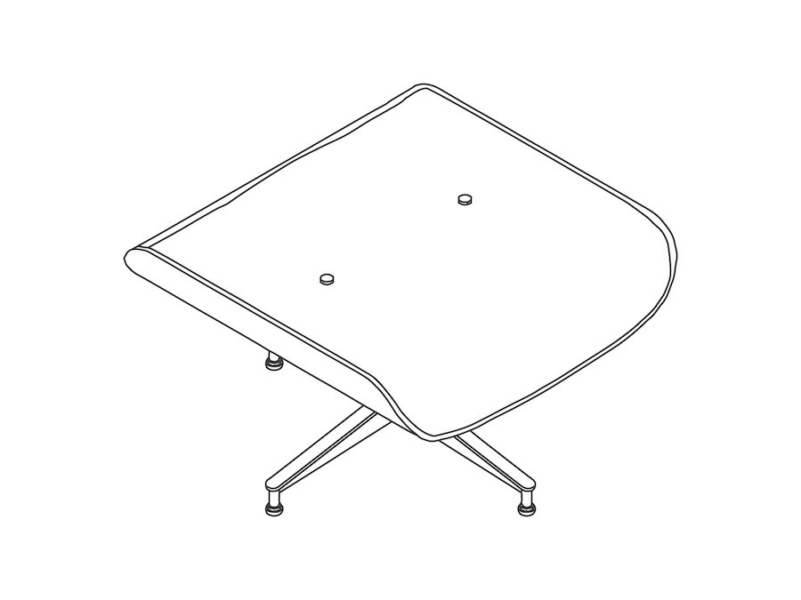 A line drawing - Eames Ottoman