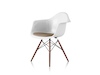 A photo - Eames Molded Fiberglass Armchair–Dowel Base–Upholstered Seat Pad