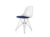 A photo - Eames Molded Fiberglass Side Chair–Wire Base–Upholstered Seat Pad