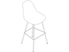 A line drawing - Eames Molded Fiberglass Stool–Bar Height–Nonupholstered