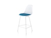 A photo - Eames Molded Plastic Stool–Counter Height–Upholstered Seat Pad