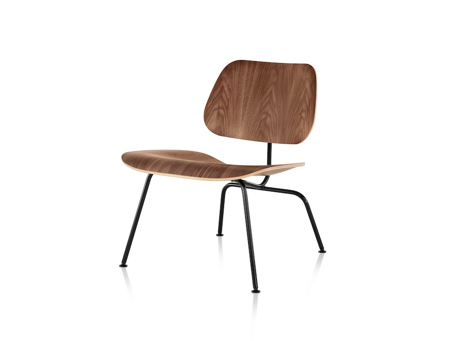 A photo - Eames Molded Plywood Lounge Chair–Metal Base–Nonupholstered