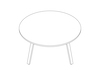 A line drawing - Eames Molded Plywood Coffee Table–Wood Base