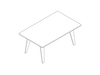 Un dibujo - Mesa de café rectangular Eames