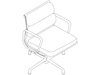 A line drawing - Eames Soft Pad Side Chair–With Arms