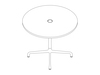 A line drawing - Eames Table–Round–Universal Base