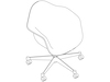 A line drawing - Eames Task Chair–With Arms–Fully Upholstered