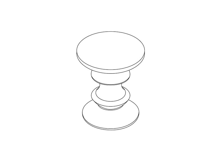 A line drawing - Eames Turned Stool–A Shape