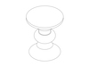 A line drawing - Eames Turned Stool–B Shape