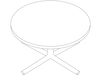 Un dibujo - Mesa de café Everywhere redonda