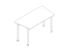 A line drawing - Everywhere Table–Classroom Curve–Post Leg