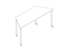 A line drawing - Everywhere Table–Trapezoid–Post Leg