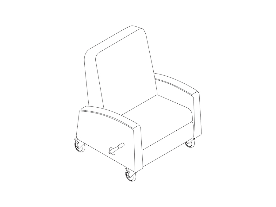 A line drawing - Gemma Recliner–Plus