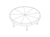 A line drawing - Girard Color Wheel Ottoman