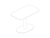 A line drawing - Headway Café Table–Soft Rectangular