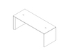 A line drawing - Headway Communal Table–Counter Height