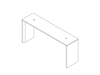 A line drawing - Headway Communal Table–Standing Height