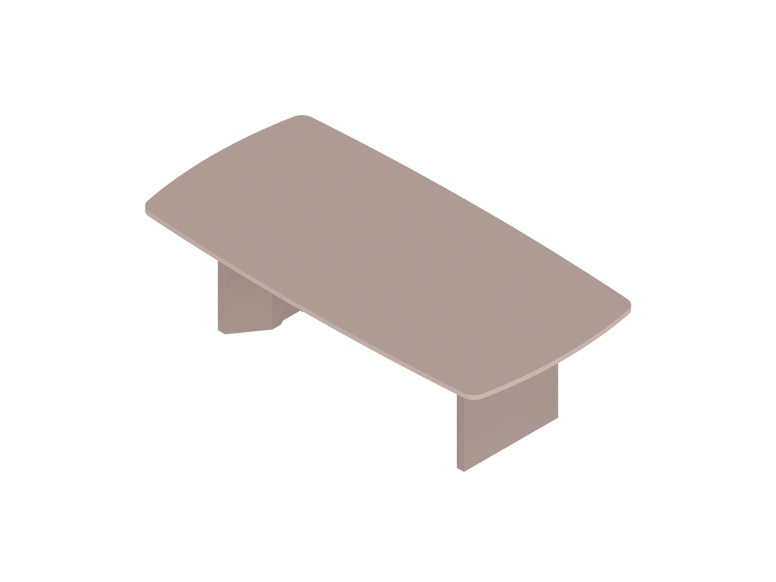 A generic rendering - Headway Conference Table–Seated Height–Boat–Cabinet Base