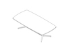 A line drawing - Headway Conference Table–Seated Height–Boat–Y Base