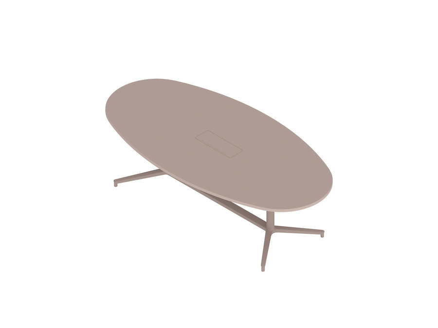 A generic rendering - Headway Conference Table–Seated Height–Oval–Y Base