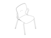 A line drawing - Keyn Chair–4-Leg Base–Armless