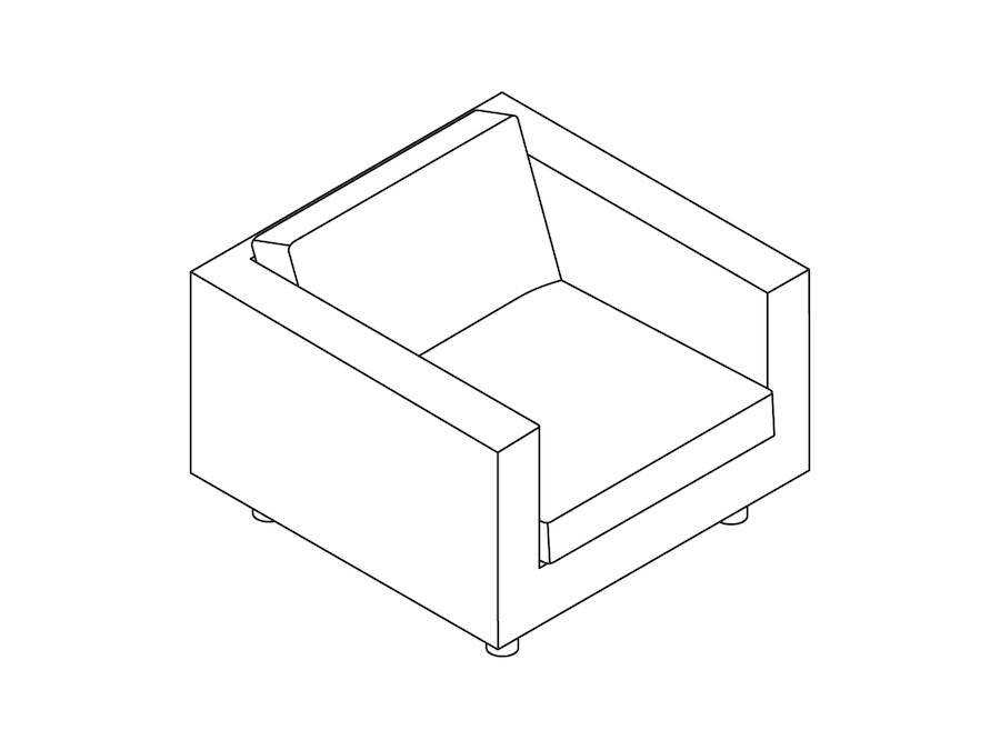 A line drawing - Lispenard Armchair